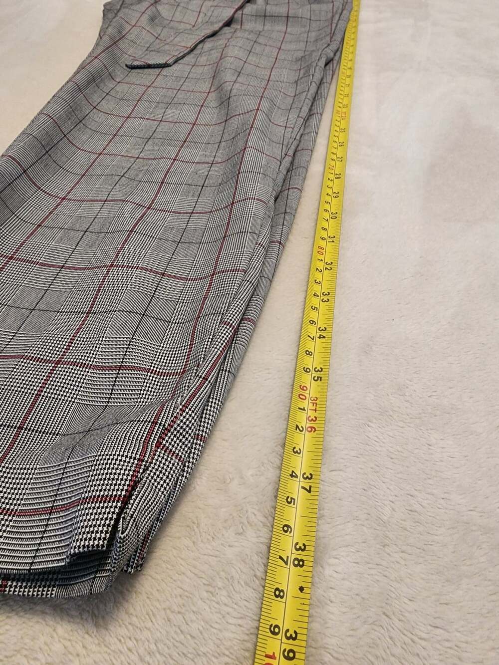 Dynamite Plaid Paperbag Waist Trousers Grey office wear Academia - Picture 10 of 11